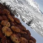 Inn Hocheckhuette On Of The Hahnenkamm Mountain *